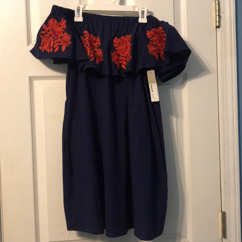 Navy Boutique Dress! NWT!